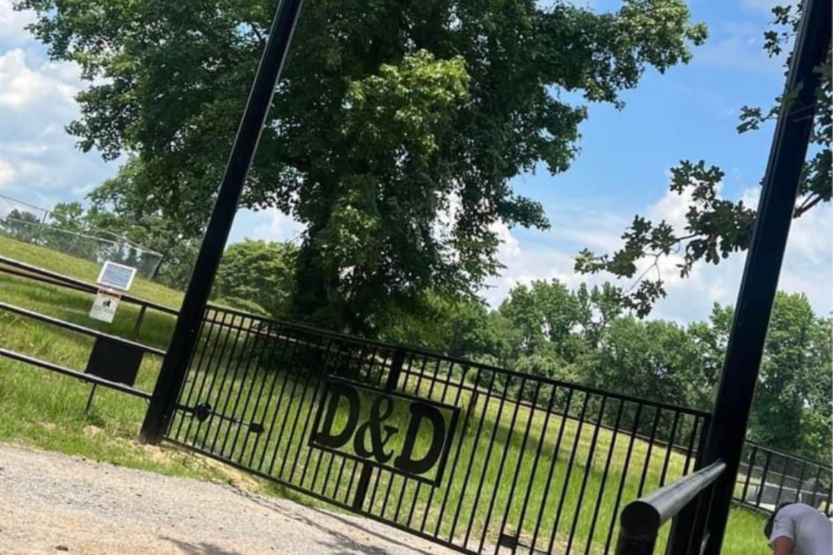 Custom fabricated ranch gate and entryway 